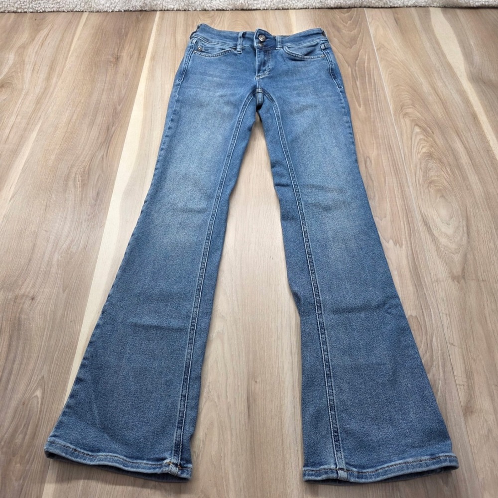 Free People We The Free Flare Jeans High‎ Rise Bootcut Blue Denim 26 Womens Boho